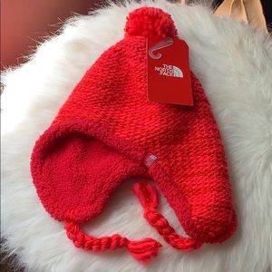 North face fuzzy beanie